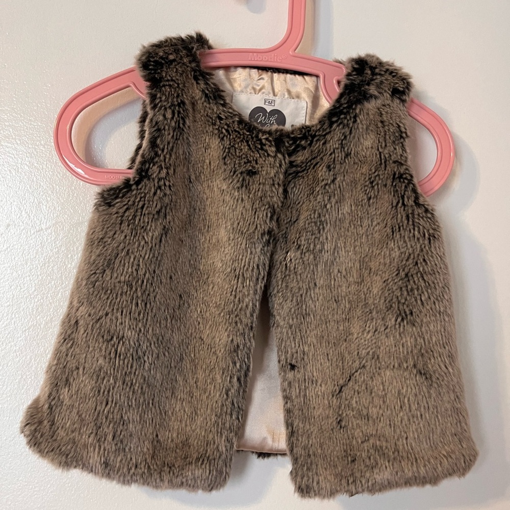 F&F Faux Fur Vest for 12-18 month old